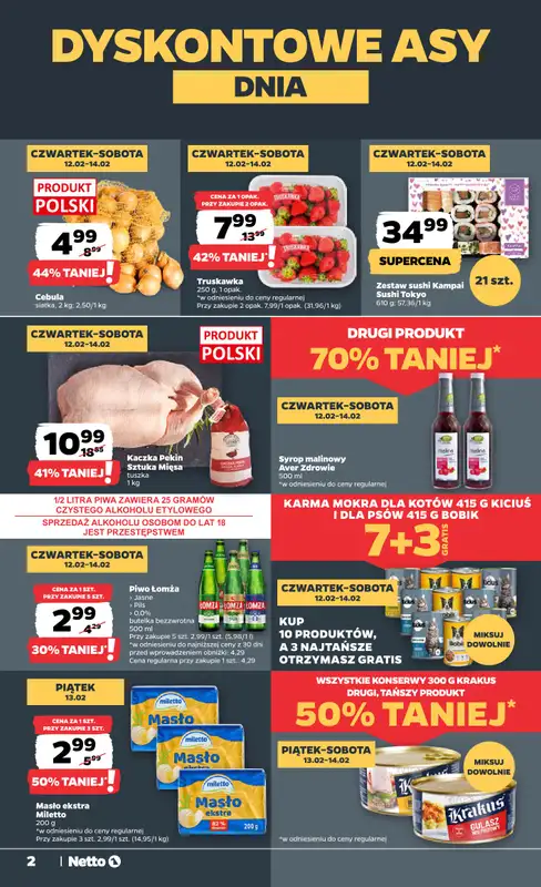 Netto - gazetka promocyjna Gazetka Spożywcza  do soboty 14.02 - strona 2