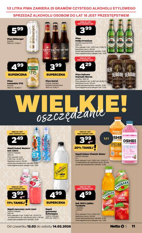 Netto - gazetka promocyjna Gazetka Spożywcza  do soboty 14.02 - strona 11