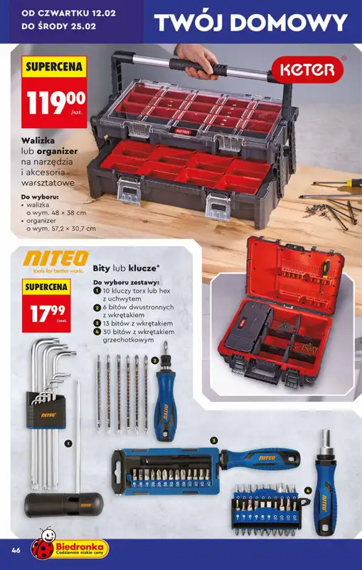 Biedronka - gazetka promocyjna Hity i inspiracje, od 07.02 od soboty 07.02 do środy 25.02 - strona 46