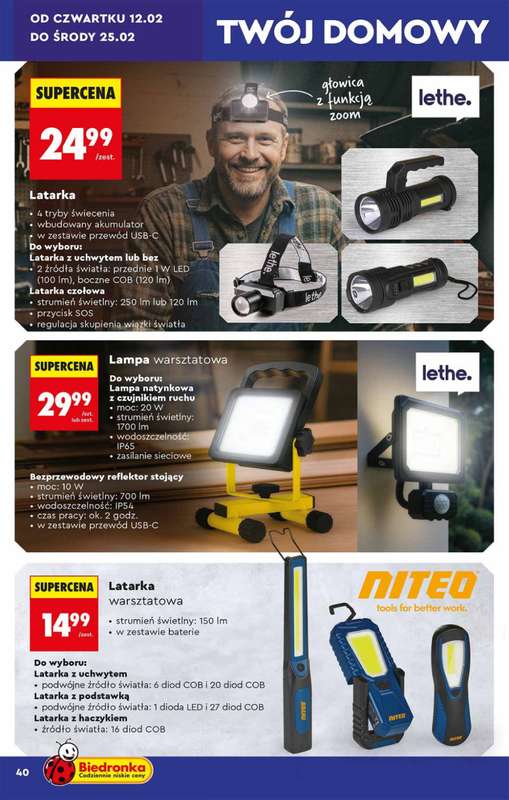 Biedronka - gazetka promocyjna Hity i inspiracje, od 07.02 od soboty 07.02 do środy 25.02 - strona 40