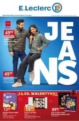 Leclerc - gazetka promocyjna Oferta E.Leclerc I Jeans od wtorku 10.02 do soboty 21.02