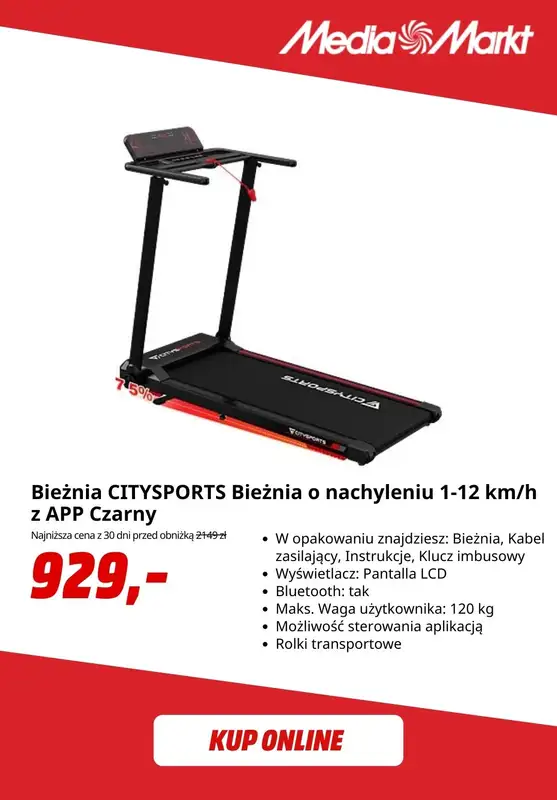Media Markt - gazetka promocyjna Sprzęt fitness do -55%! od piątku 06.02 do poniedziałku 16.02 - strona 10