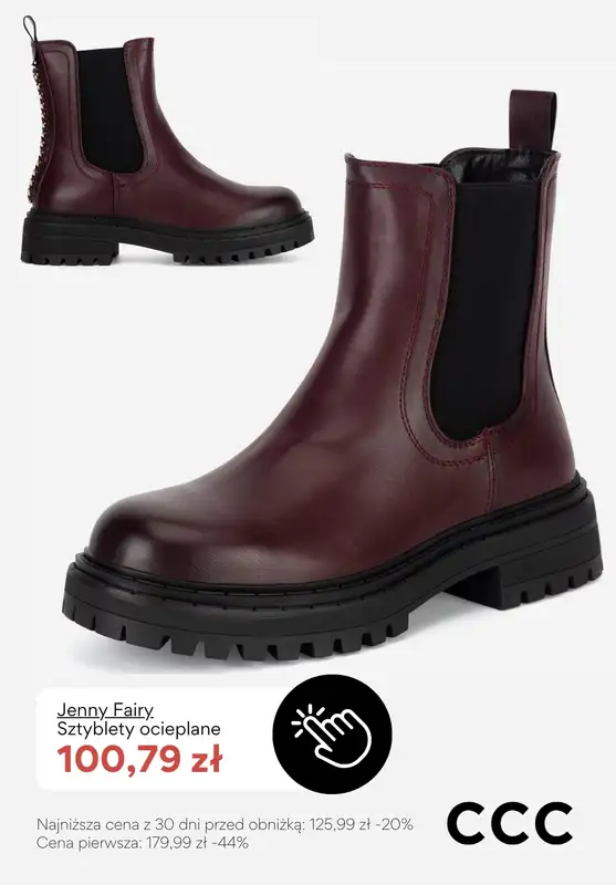 CCC - gazetka promocyjna BORDOWE obuwie damskie - PROMOCJE od piątku 06.02  - strona 2