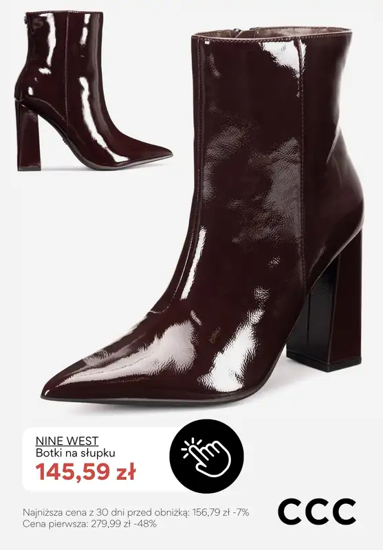 CCC - gazetka promocyjna BORDOWE obuwie damskie - PROMOCJE od piątku 06.02  - strona 4