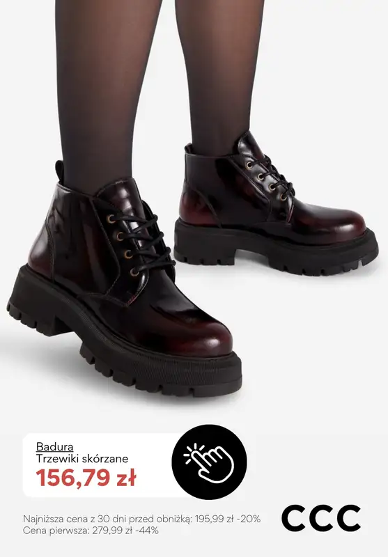 CCC - gazetka promocyjna BORDOWE obuwie damskie - PROMOCJE od piątku 06.02  - strona 9