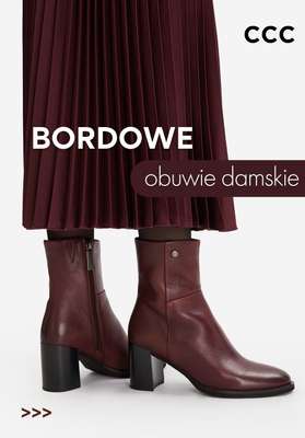 CCC - gazetka promocyjna BORDOWE obuwie damskie - PROMOCJE od piątku 06.02 