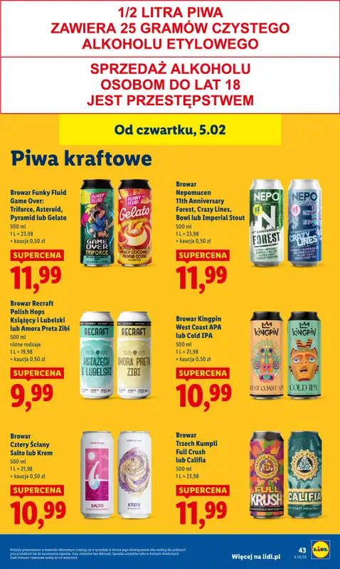 Lidl - gazetka promocyjna Oferta od czwartku od czwartku 05.02 do soboty 07.02 - strona 47
