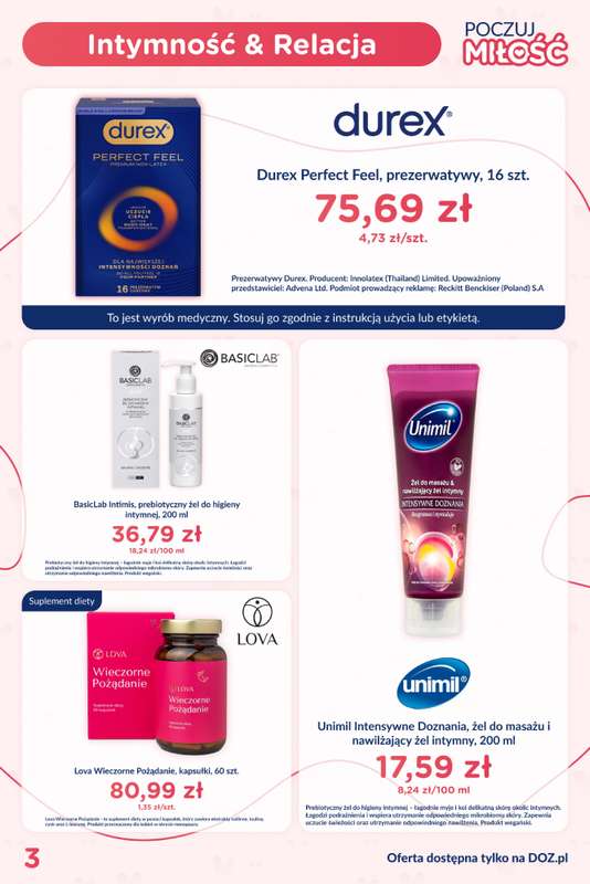 DOZ.PL - gazetka promocyjna Gazetka walentynkowa od poniedziałku 02.02 do niedzieli 15.02 - strona 3