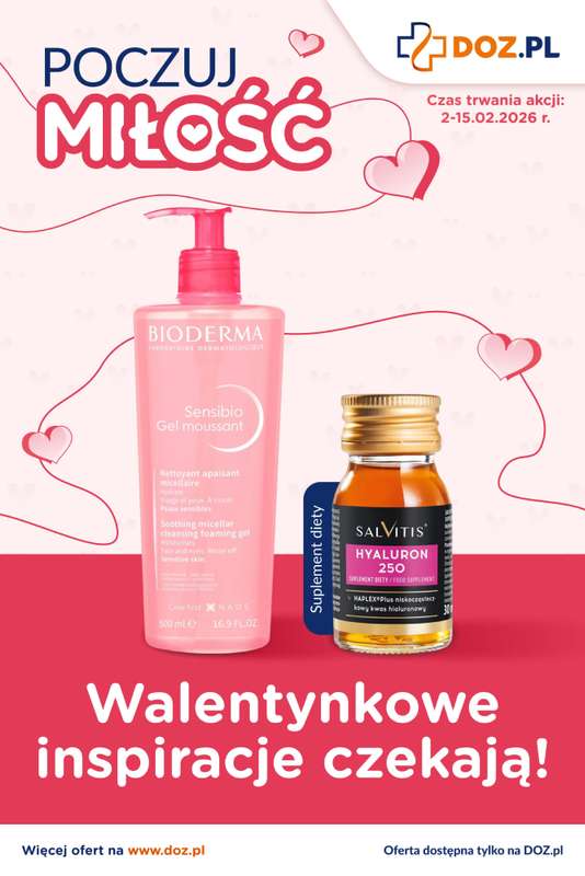 DOZ.PL - gazetka promocyjna Gazetka walentynkowa od poniedziałku 02.02 do niedzieli 15.02