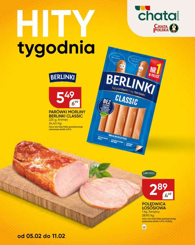 Chata Polska - gazetka promocyjna Hity tygodnia od czwartku 05.02 do środy 11.02 - strona 3