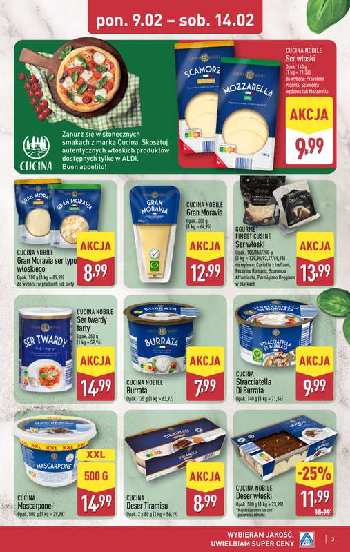Aldi - gazetka promocyjna Smakowita podróż do Włoch z Aldi! od poniedziałku 09.02 do soboty 14.02 - strona 3