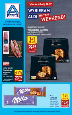 Aldi - gazetka promocyjna Najlepsze oferty na sobotę w Aldi! od soboty 14.02 do soboty 14.02