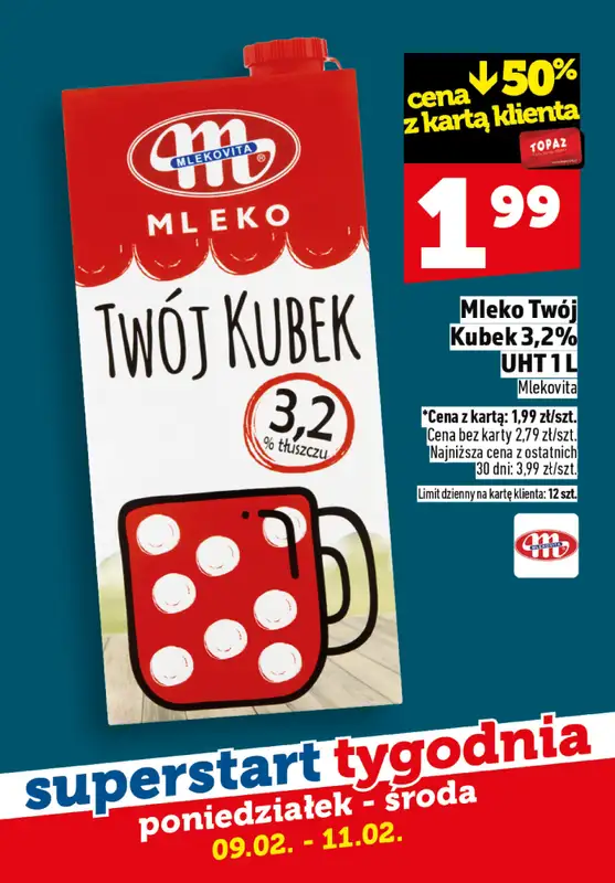 TOPAZ - gazetka promocyjna Superstart tygodnia od poniedziałku, 09.02 od poniedziałku 09.02 do środy 11.02 - strona 6