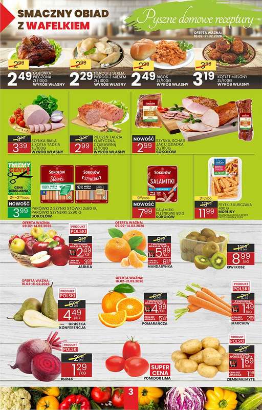Wafelek - gazetka promocyjna Gazetka od poniedziałku 09.02 do soboty 21.02 - strona 3