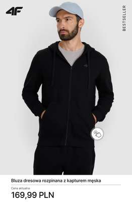 Bluza dresowa rozpinana z kapturem męska