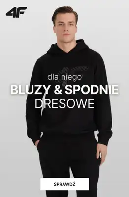 4F - gazetka promocyjna Bluzy i spodnie dresowe dla niego od piątku 06.02 