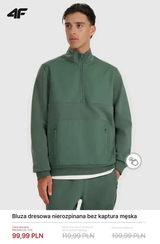 4F - gazetka promocyjna Bluzy i spodnie dresowe dla niego od piątku 06.02  - strona 4