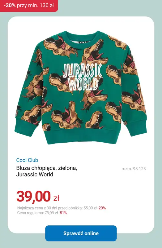 Smyk - gazetka promocyjna -20% przy zakupach za min. 130 zł od piątku 06.02 do poniedziałku 09.02 - strona 10