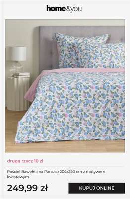Pościel Bawełniana Pansiso 200x220 cm z motywem kwiatowym