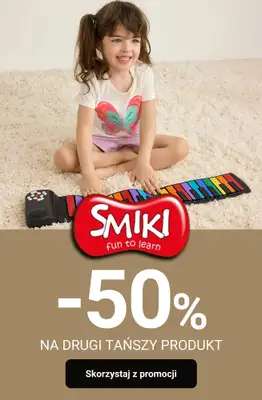 Smyk - gazetka promocyjna Smiki -50% na drugi tańszy produkt od piątku 06.02 do poniedziałku 09.02