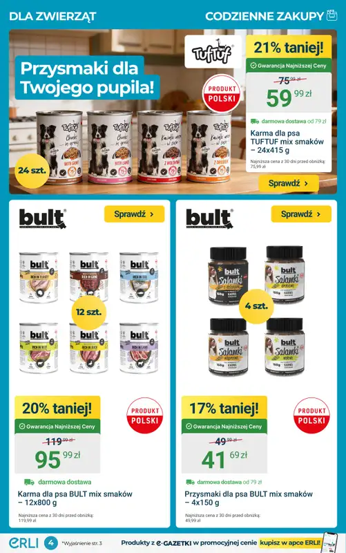 ERLI - gazetka promocyjna SUPERMARKET DLA CIEBIE I PUPILA - hitowe ceny na Erli! od poniedziałku 09.02 do niedzieli 15.02 - strona 4