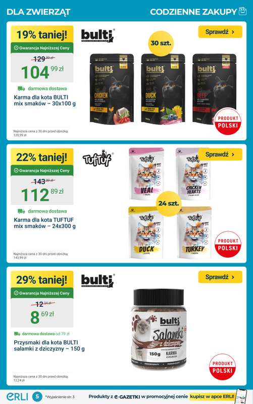 ERLI - gazetka promocyjna SUPERMARKET DLA CIEBIE I PUPILA - hitowe ceny na Erli! od poniedziałku 09.02 do niedzieli 15.02 - strona 5