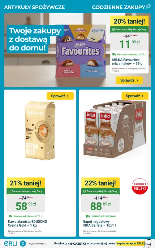 ERLI - gazetka promocyjna SUPERMARKET DLA CIEBIE I PUPILA - hitowe ceny na Erli! od poniedziałku 09.02 do niedzieli 15.02 - strona 2