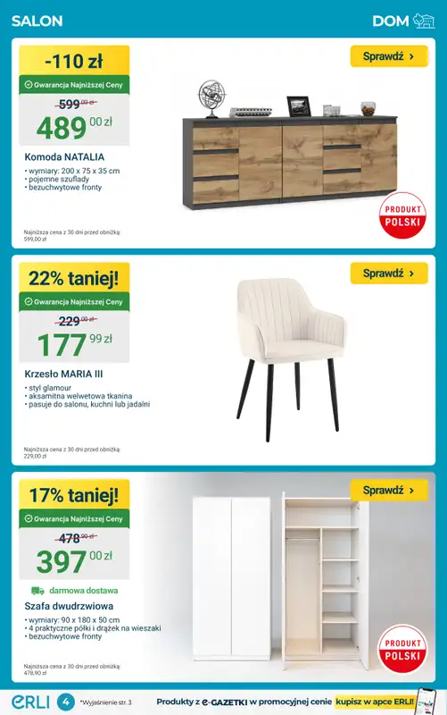 ERLI - gazetka promocyjna REMONTUJ, MEBLUJ I URZĄDZAJ - najtaniej z Erli! od poniedziałku 09.02 do niedzieli 15.02 - strona 4