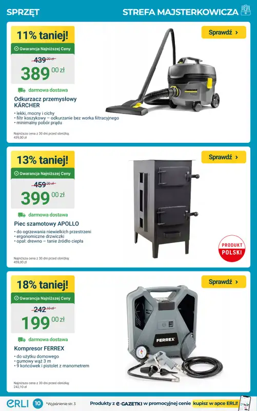 ERLI - gazetka promocyjna REMONTUJ, MEBLUJ I URZĄDZAJ - najtaniej z Erli! od poniedziałku 09.02 do niedzieli 15.02 - strona 10