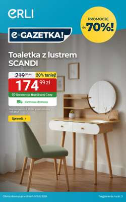 ERLI - gazetka promocyjna REMONTUJ, MEBLUJ I URZĄDZAJ - najtaniej z Erli! od poniedziałku 09.02 do niedzieli 15.02