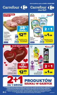 Carrefour Market - gazetka promocyjna Gazetka Carrefour Market od poniedziałku od poniedziałku 09.02 do soboty 14.02
