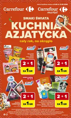 Carrefour Market - gazetka promocyjna Gazetka Kuchnia Azjatycka od poniedziałku 09.02 do soboty 21.02
