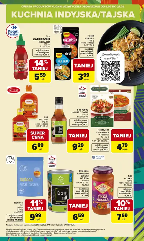 Carrefour Market - gazetka promocyjna Gazetka Kuchnia Azjatycka od poniedziałku 09.02 do soboty 21.02 - strona 5