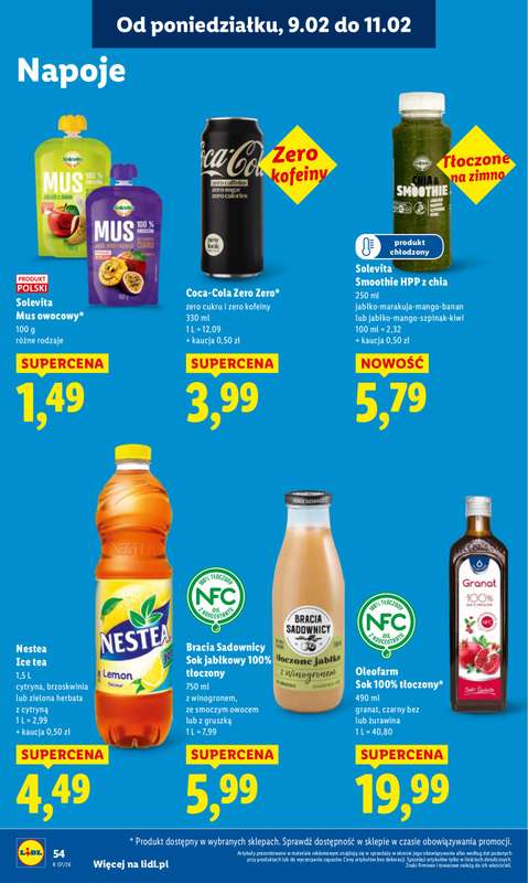 Lidl - gazetka promocyjna Oferta od poniedziałku od poniedziałku 09.02 do środy 11.02 - strona 54