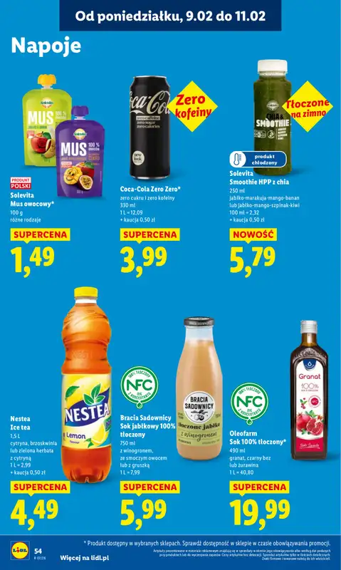 Lidl - gazetka promocyjna Oferta od poniedziałku od poniedziałku 09.02 do środy 11.02 - strona 54