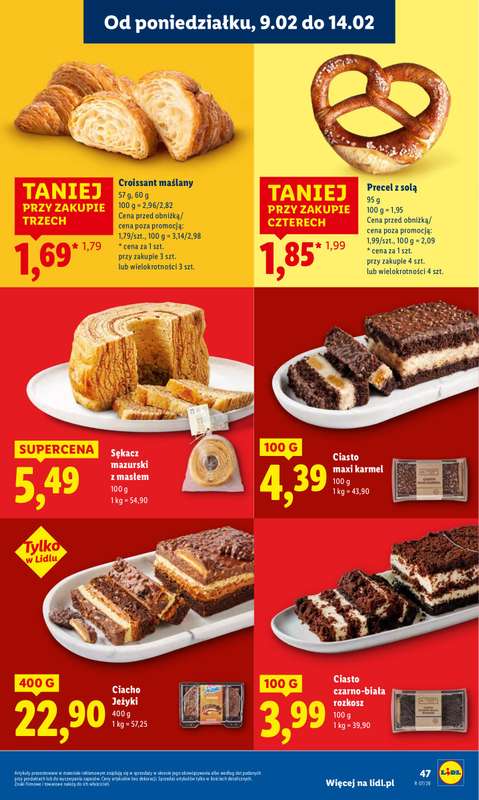 Lidl - gazetka promocyjna Oferta od poniedziałku od poniedziałku 09.02 do środy 11.02 - strona 47