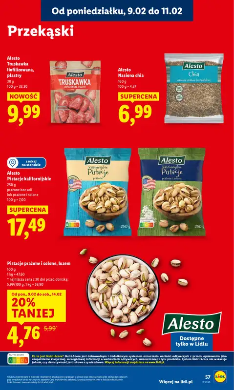 Lidl - gazetka promocyjna Oferta od poniedziałku od poniedziałku 09.02 do środy 11.02 - strona 57