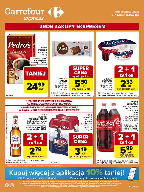 Carrefour Express - gazetka promocyjna Gazetka Express od wtorku 10.02 do poniedziałku 16.02