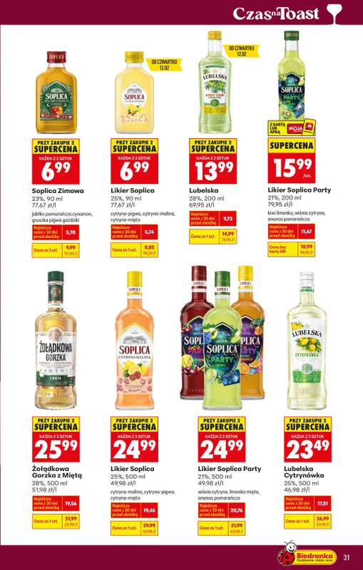 Biedronka - gazetka promocyjna Czas na Toast! od poniedziałku 09.02 do soboty 21.02 - strona 35