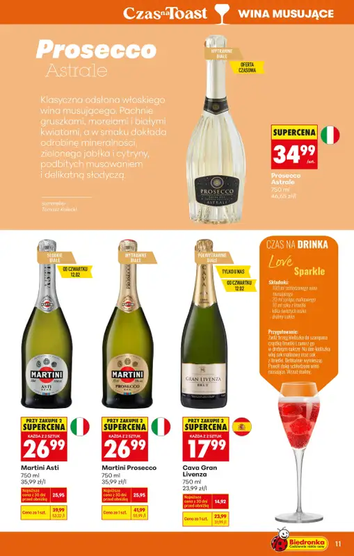 Biedronka - gazetka promocyjna Czas na Toast! od poniedziałku 09.02 do soboty 21.02 - strona 11