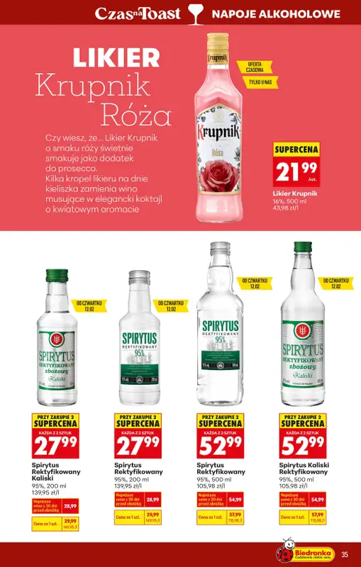 Biedronka - gazetka promocyjna Czas na Toast! od poniedziałku 09.02 do soboty 21.02 - strona 39