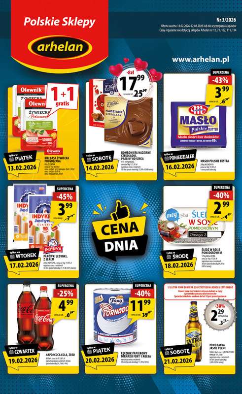 Arhelan - gazetka promocyjna Gazetka od piątku 13.02 do niedzieli 22.02