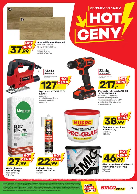 Bricomarche - gazetka promocyjna Hot ceny od środy 11.02 do soboty 14.02 - strona 3