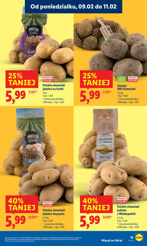Lidl - gazetka promocyjna Oferta od poniedziałku od poniedziałku 09.02 do środy 11.02 - strona 19