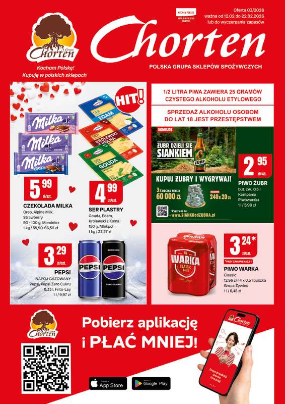 Chorten - gazetka promocyjna Gazetka Podlaskie Market od czwartku 12.02 do niedzieli 22.02