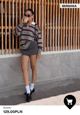 Bershka - gazetka promocyjna SWETRY i KARDIGANY damskie od poniedziałku 09.02  - strona 5