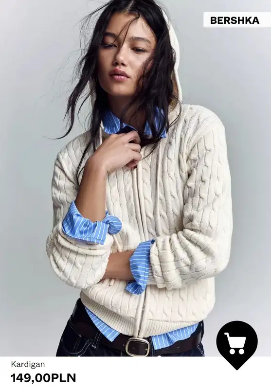 Bershka - gazetka promocyjna SWETRY i KARDIGANY damskie od poniedziałku 09.02  - strona 3