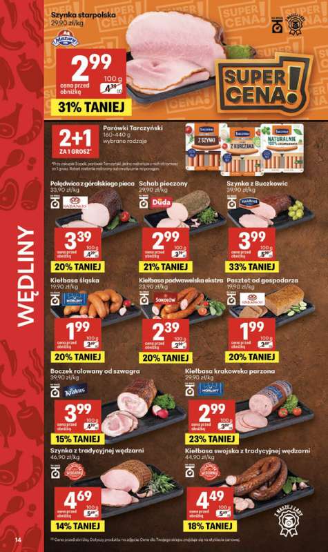 Delikatesy Centrum - gazetka promocyjna Gazetka  do środy 18.02 - strona 14