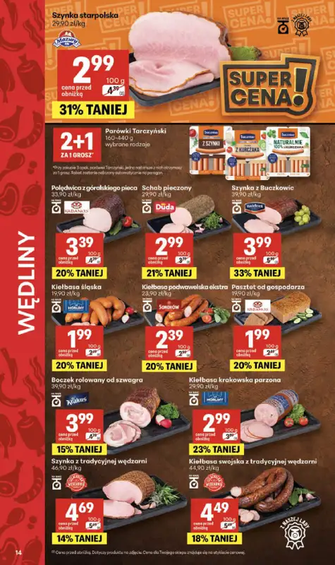Delikatesy Centrum - gazetka promocyjna Gazetka  do środy 18.02 - strona 14
