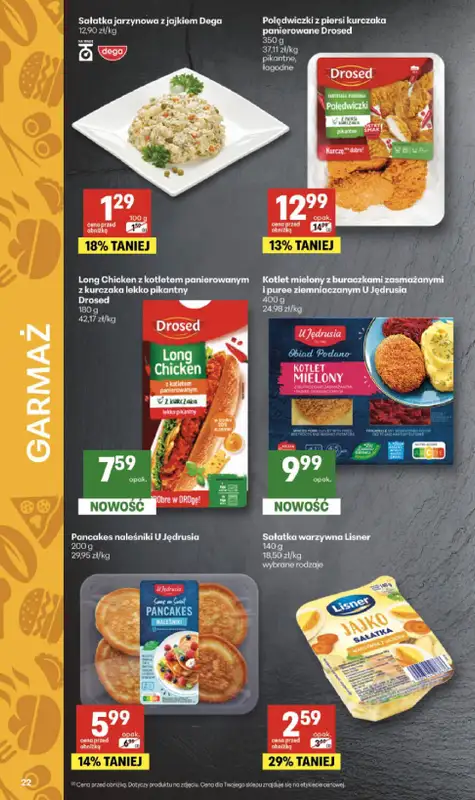 Delikatesy Centrum - gazetka promocyjna Gazetka  do środy 18.02 - strona 22